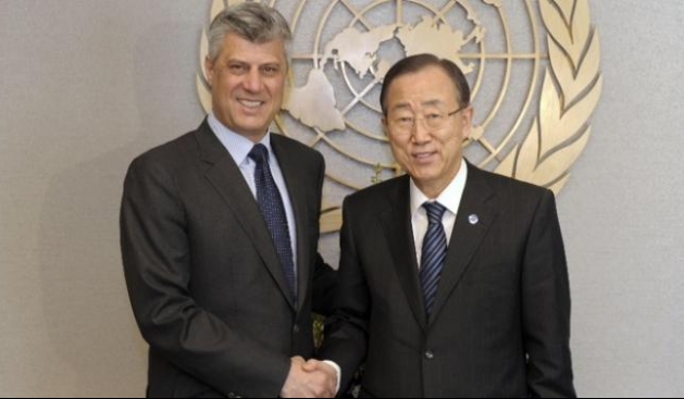 BAŞBAKAN TAHÇİ, BM GENEL SEKRETERİ BAN Kİ MOON İLE GÖRÜŞTÜ