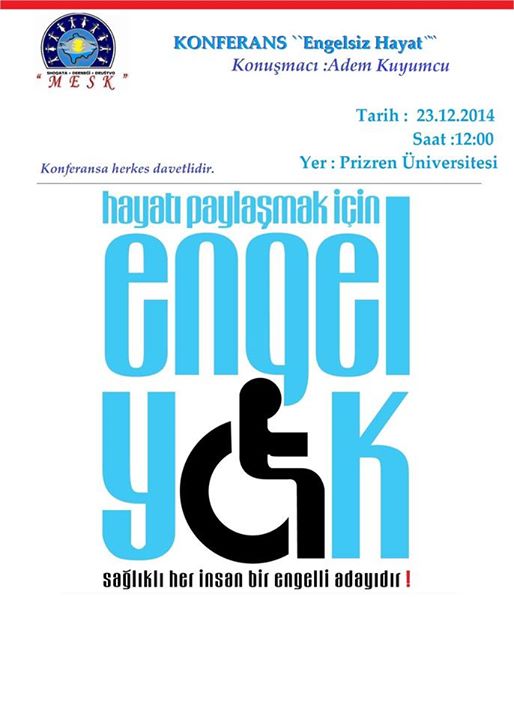 MESK DERNEĞİ’NDEN ENGELSİZ HAYAT KONULU KONFERANS