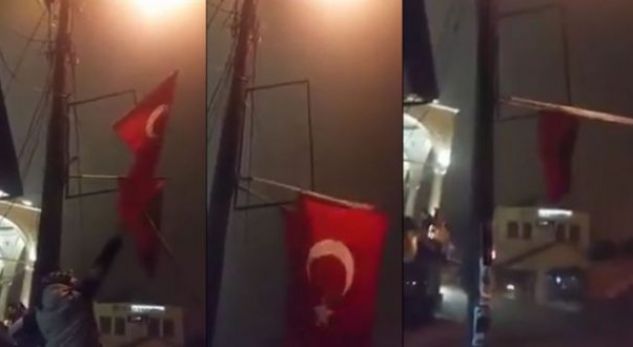 TÜRK BAYRAĞINA YAPILAN HAİN SALDIRIYA  3 GÖZALTI