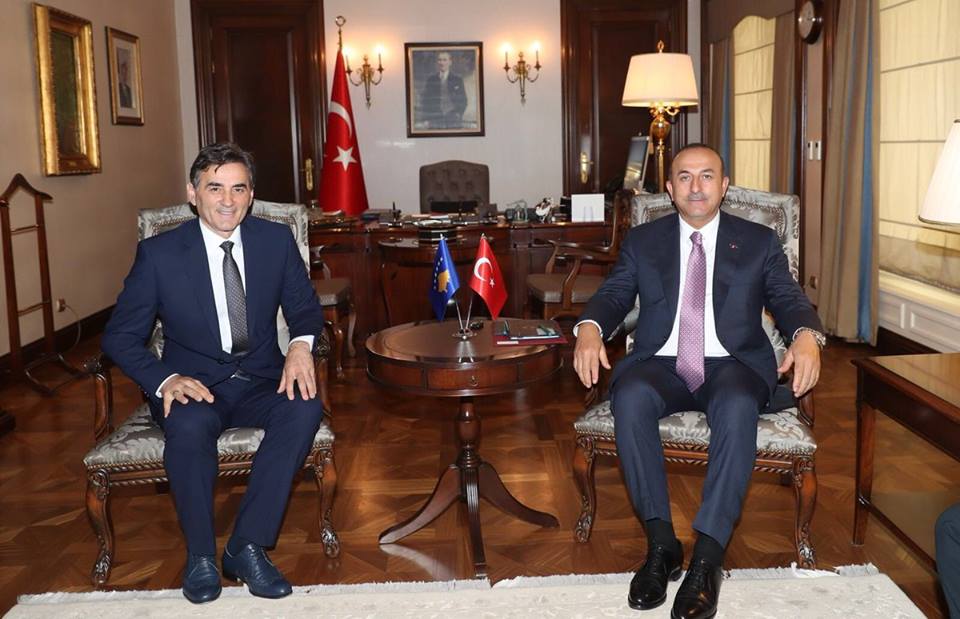 BAKAN YAĞCILAR, TÜRKİYE DIŞİŞLERİ BAKANI ÇAVUŞOĞLU İLE GÖRÜŞTÜ