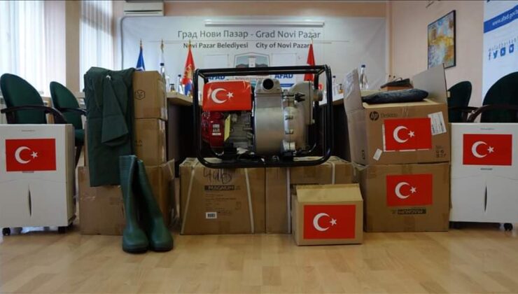 AFAD, SIRBİSTAN’A SELLE MÜCADELE İÇİN EKİPMAN YARDIMINDA BULUNDU