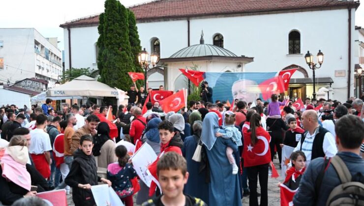 ERDOĞAN’IN ZAFERİ KUZEY MAKEDONYA’DA COŞKUYLA KUTLANDI