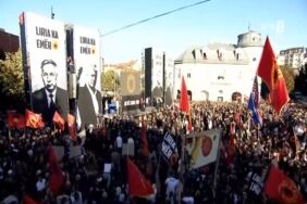 kahey - kosova - mehkemesi- karşiti -halk- protestosu